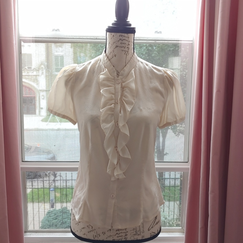 Kimchi Blue Ruffled Button Up Blouse